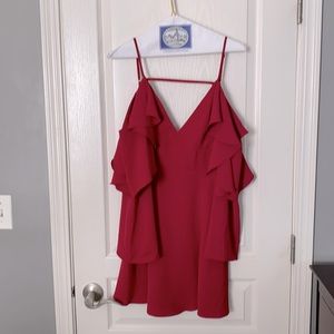 Bardot mini red dress